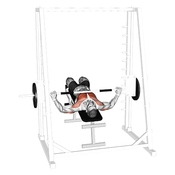 smith wide grip decline bench press