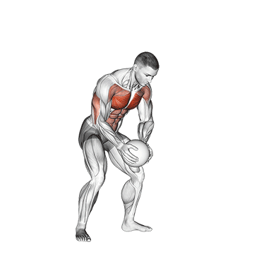 medicine ball chest push with run release