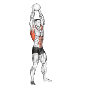 medicine ball overhead slam