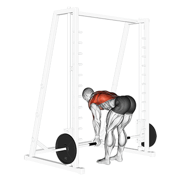 smith reverse grip bent over row