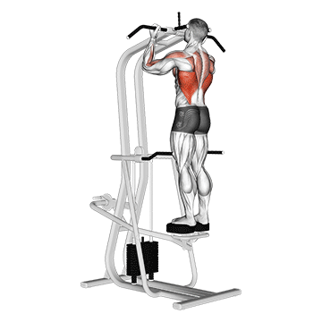 assisted standing chin-up