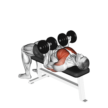 dumbbell reverse bench press