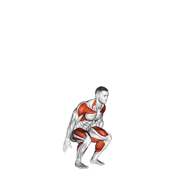 squat to overhead reach