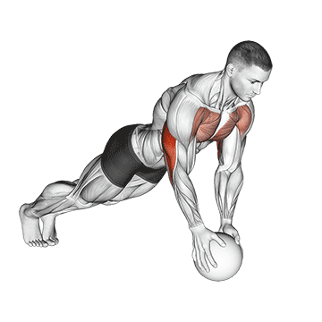 medicine ball close grip push up