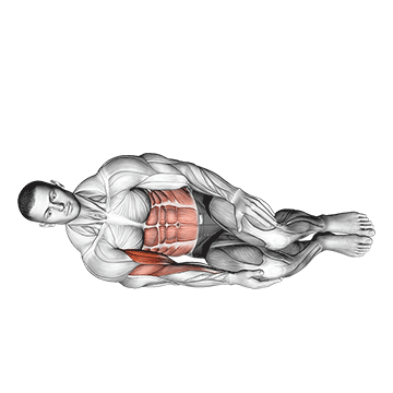 bodyweight side lying biceps curl