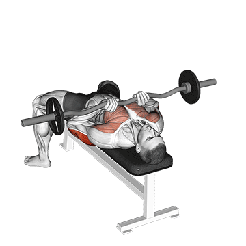 ez-bar close-grip bench press