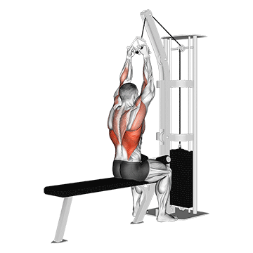 cable lateral pulldown with v-bar