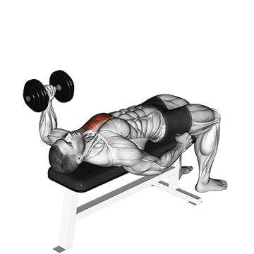 dumbbell lying one arm press v. 2