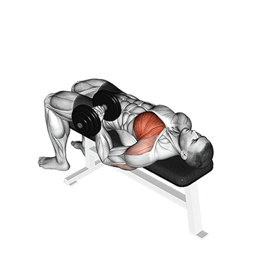 dumbbell lying one arm press