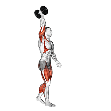 dumbbell single arm overhead carry