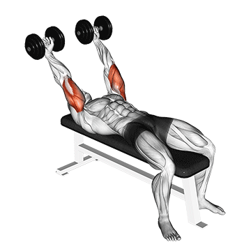 dumbbell pronate-grip triceps extension