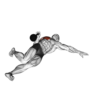 kettlebell extended range one arm press on floor