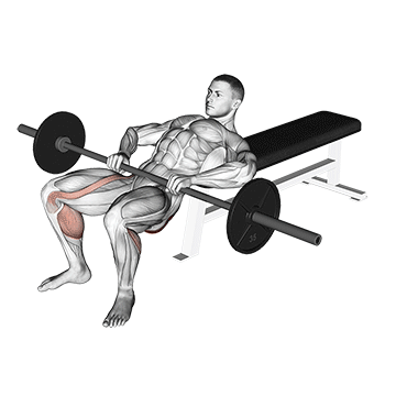 barbell lying lifting (on hip)