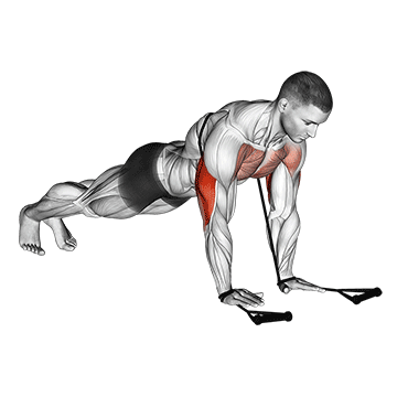 band close-grip push-up